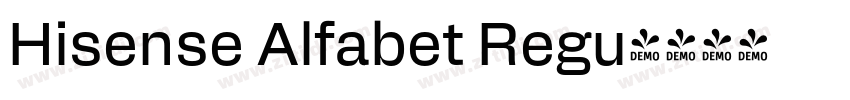 Hisense Alfabet Regu字体转换